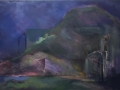 Val Parsio Oil Mixed Media Collage 26 x 44