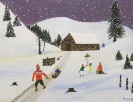 "La Neige" Acrylic, 14" x 18", 1980