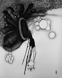 Nancy Raen-Mandez Trickle Down Drawing 50x38 2014
