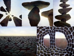 Stone paintings by Yuko Nii